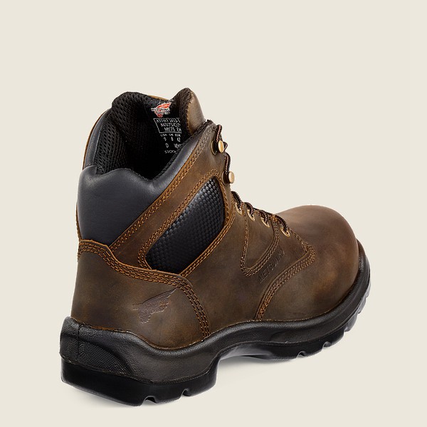 Red Wing Safety Boots Brown - Mens Flexbond - 6-inch Toe Metguard - 8526-ZNFXR